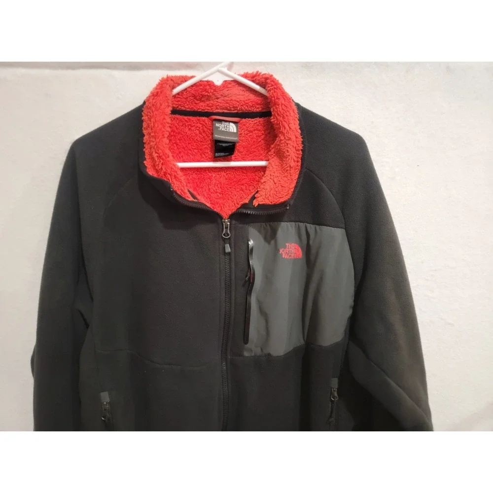 The North Face Denali 2 Fleece Jacket Mens XL‎ Black Red Sherpa Lined Full Zip